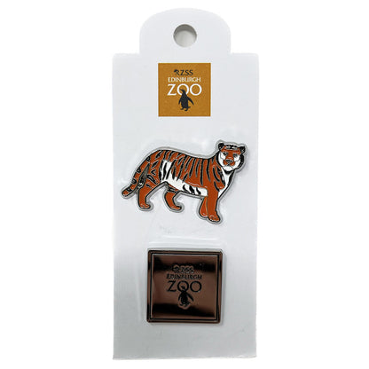 A range of high quality metal pin badges branded with the official Edinburgh Zoo logo. Dimensions: approx. 3 x 2.5cm. Available in sloth, red panda, penguin, flamingo, giraffe, koala and tiger designs.
