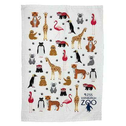 Make drying up more fun with this cheeky Organic Cotton Tea Towel from Edinburgh Zoo! Embrace the animal kingdom while you tackle the dishes, with a design that's full of personality and ready to brighten up your kitchen. Show the world you've got wild style!
