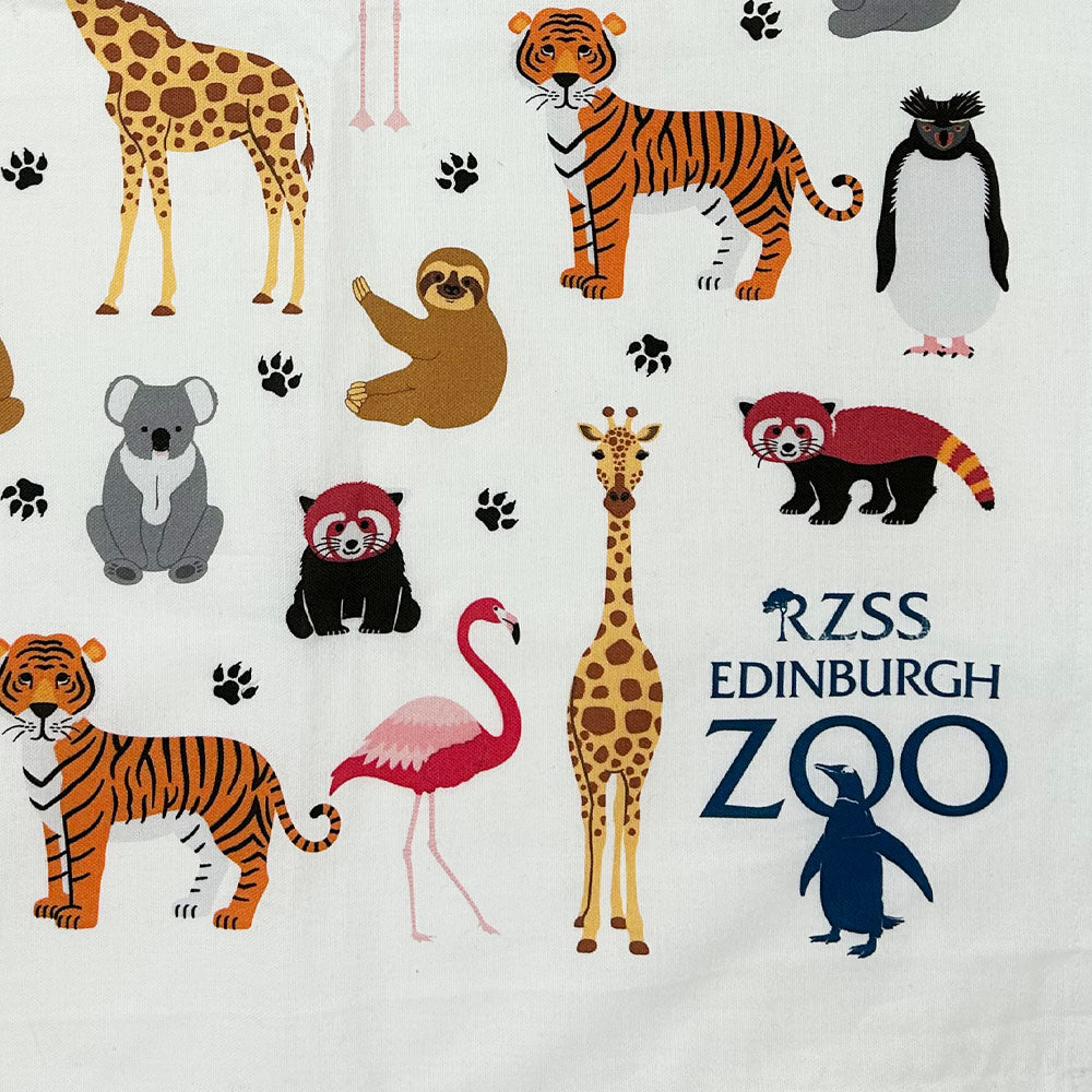 Edinburgh Zoo Tea Towel Organic Cotton