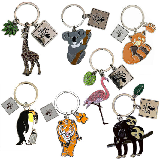 Edinburgh Zoo Shaped Metal Keyring