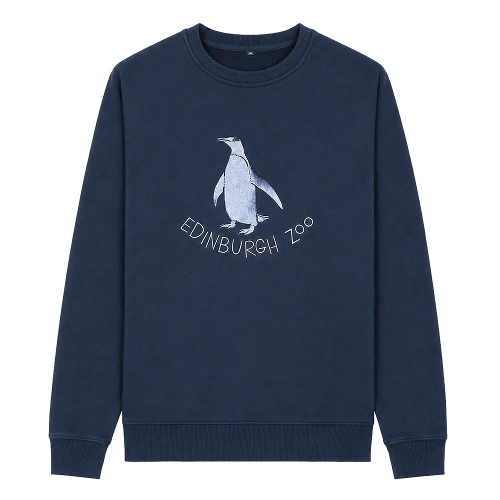 Edinburgh Zoo embroidered penguin sweatshirt - navy