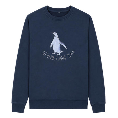Edinburgh Zoo embroidered penguin sweatshirt - navy