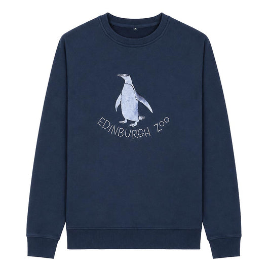 Edinburgh Zoo embroidered penguin sweatshirt - navy