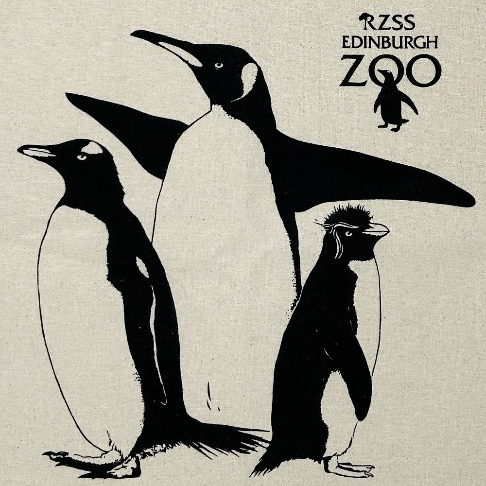 Edinburgh Zoo Penguin Cotton Tote Bag