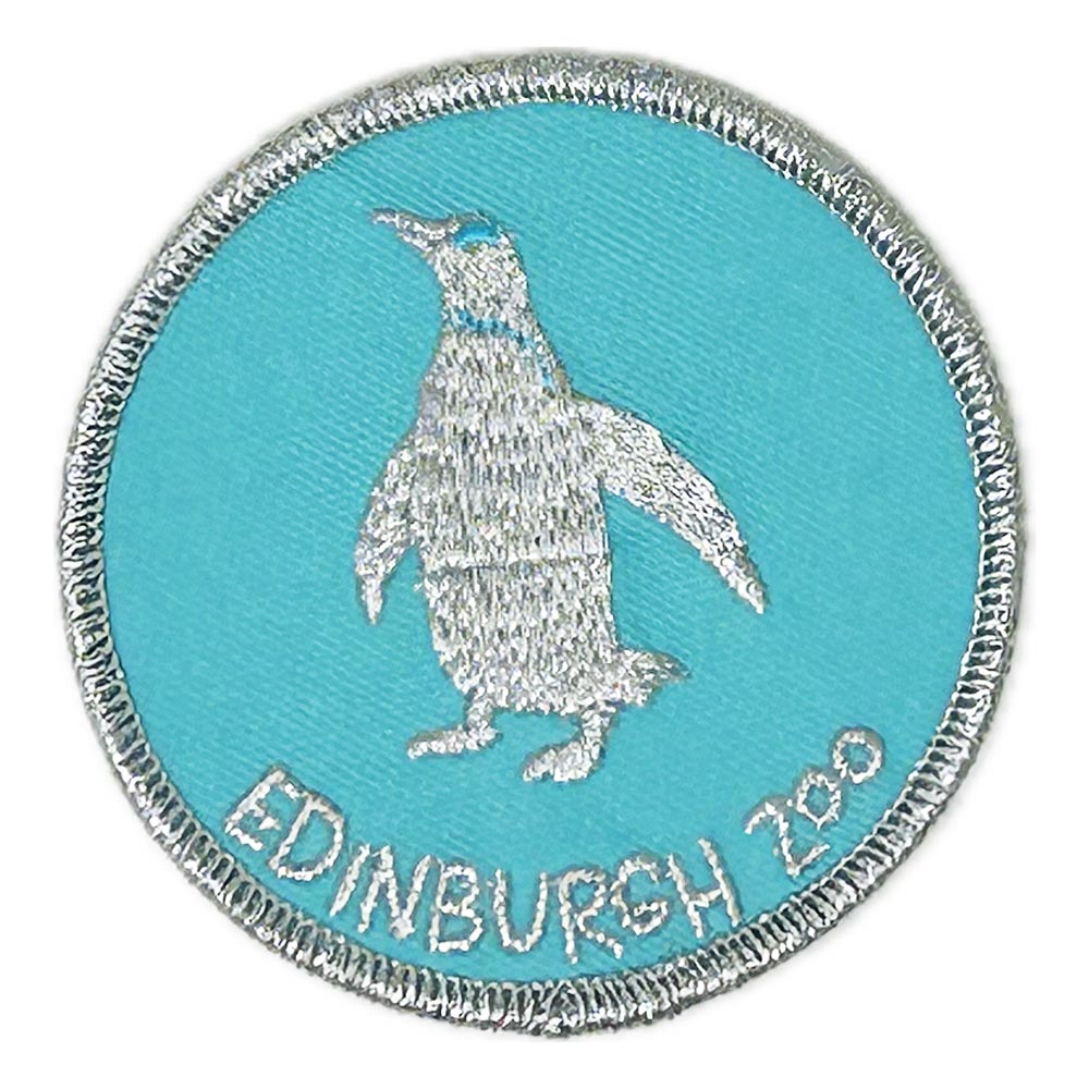 P..p..p..pick up a Penguin Patch with Edinburgh Zoo embroidery.

This fabulous Navy patch with silver embroidery can be ironed or sewn onto various materials.