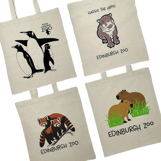 Edinburgh Zoo Cotton Tote Bags