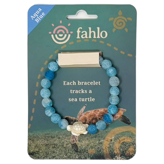 Fahlo sea turtle bracelet - aqua