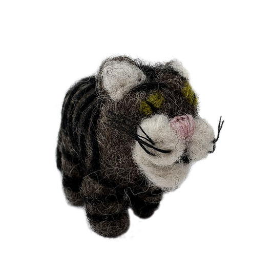 Felt wildcat hanging decoration