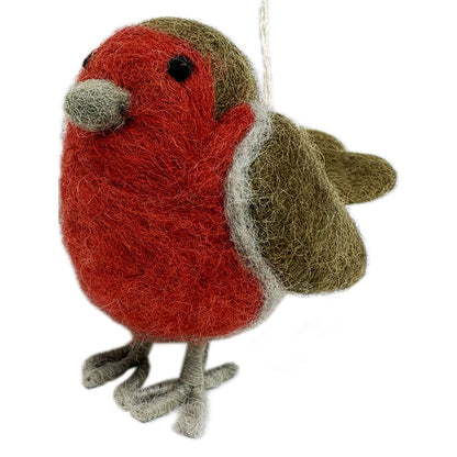 Felt robin hanging decoration