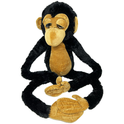 Meet your new funky friend - the Funkyland Chimpanzee Soft Toy! Made from the softest, longest pile fabric and stuffed with environmentally-friendly RPET filling, this plush toy is sure to be a hit. With huge, expressive eyes and velcro inside the hands for extra playfulness, it's irresistible.  90cm