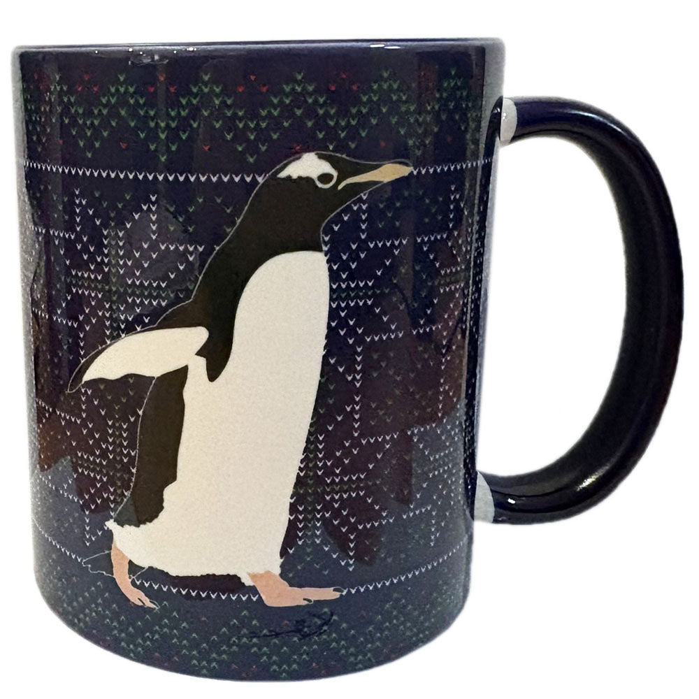 Edinburgh Zoo Merry Christmas Gentoo Duotone Mug