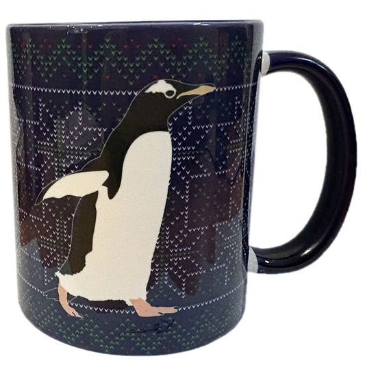 Edinburgh Zoo Merry Christmas Gentoo Duotone Mug