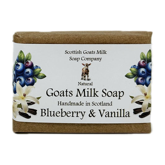 Enjoy the scent with each wash using Blueberry and Vanilla scented natural goat's milk soap bars. Handmade to perfection, these luxurious bars offer a wonderful blend of plump blueberries and creamy vanilla, creating an amazing aroma and leaves your skin feeling pampered.