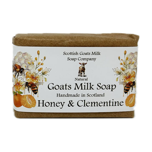 Honey and Clementine scented natural goat's milk soap bars are the perfect blend of sweetness and zest. Handcrafted with care, these luxurious &nbsp;bars blend the rich warmth of honey with the vibrant citrus notes of clementine, creating a warm, sweet scent you will love.