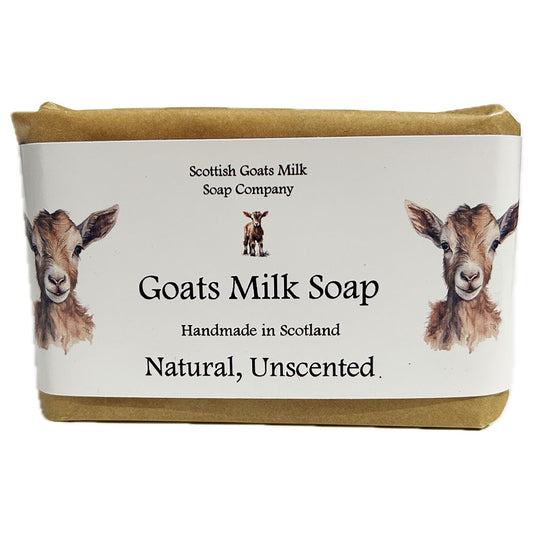 Discover the pure delight of this unscented goats milk soap bar from The Scottish Goats Milk Soap Company.