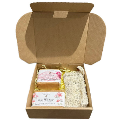 Goatsmilk Rosewood & Geranium Shampoo and Soap Gift Set