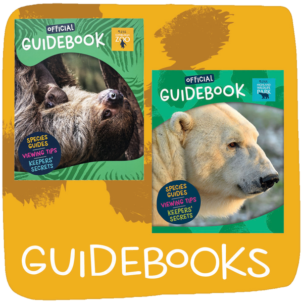 Edinburgh zoo and highland wildlife park guidebooks.