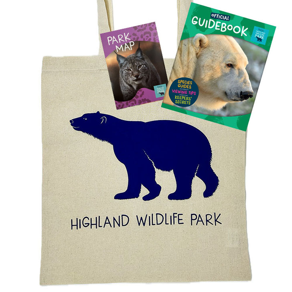 Highland Wildlife Park essentials pack -  map, guidebook & bag