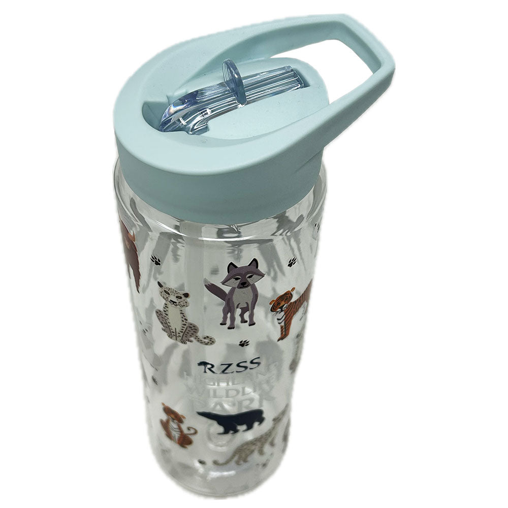 Highland Wildlife Park Multi Animal Clear Water Bottle - Mint