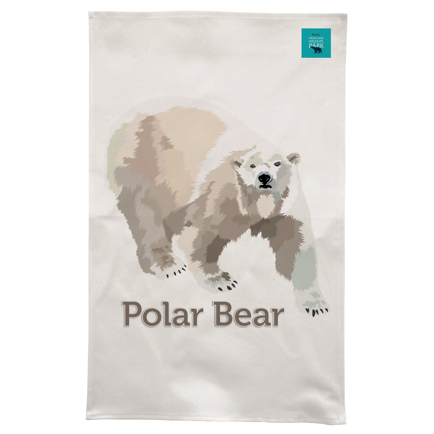 Highland Wildlife Park Polar Bear Tea Towel