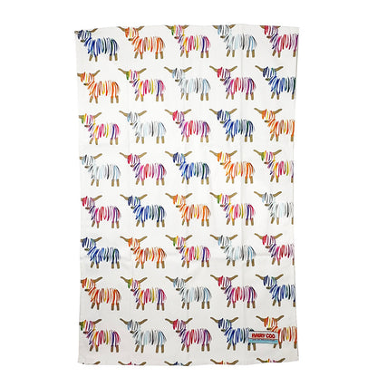 Hairy Coo Tea Towel and Magnet Set