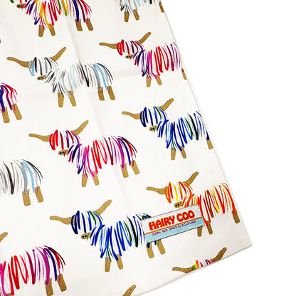 Hairy Coo Tea Towel and Magnet Set