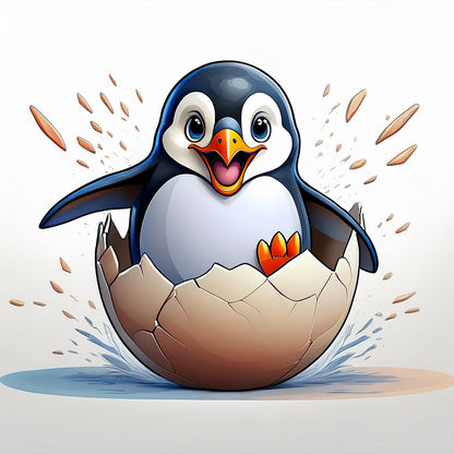 Penguin Hatching Egg - 6cm