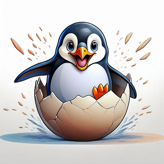 Penguin Hatching Egg - 6cm