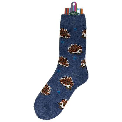 Keep your feet cosy with these fun hedgehog socks.   Made from: Combined cotton 75%, spandex 18%, polyester 6% and polyurethane 1%     Size: UK :4-7 EU: 37-40 USA:6-9