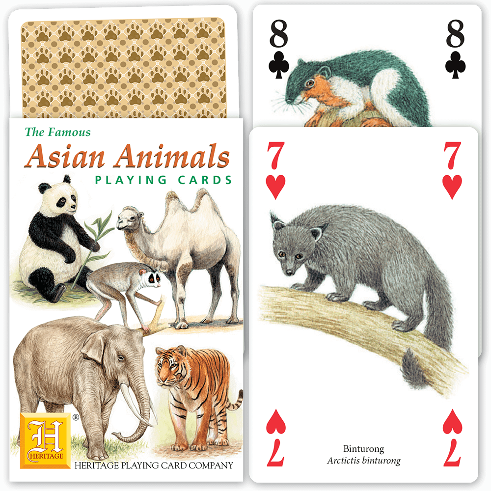 Asian Animals Playing Cards