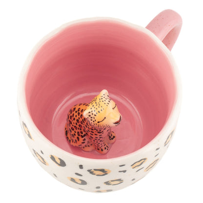Surprise hidden leopard mug