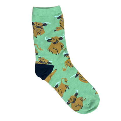 Highland Cow Socks in a Tube Size UK3-6