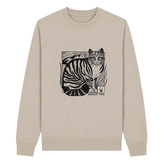 Highland Wildlife Park highland tiger sweatshirt - oat