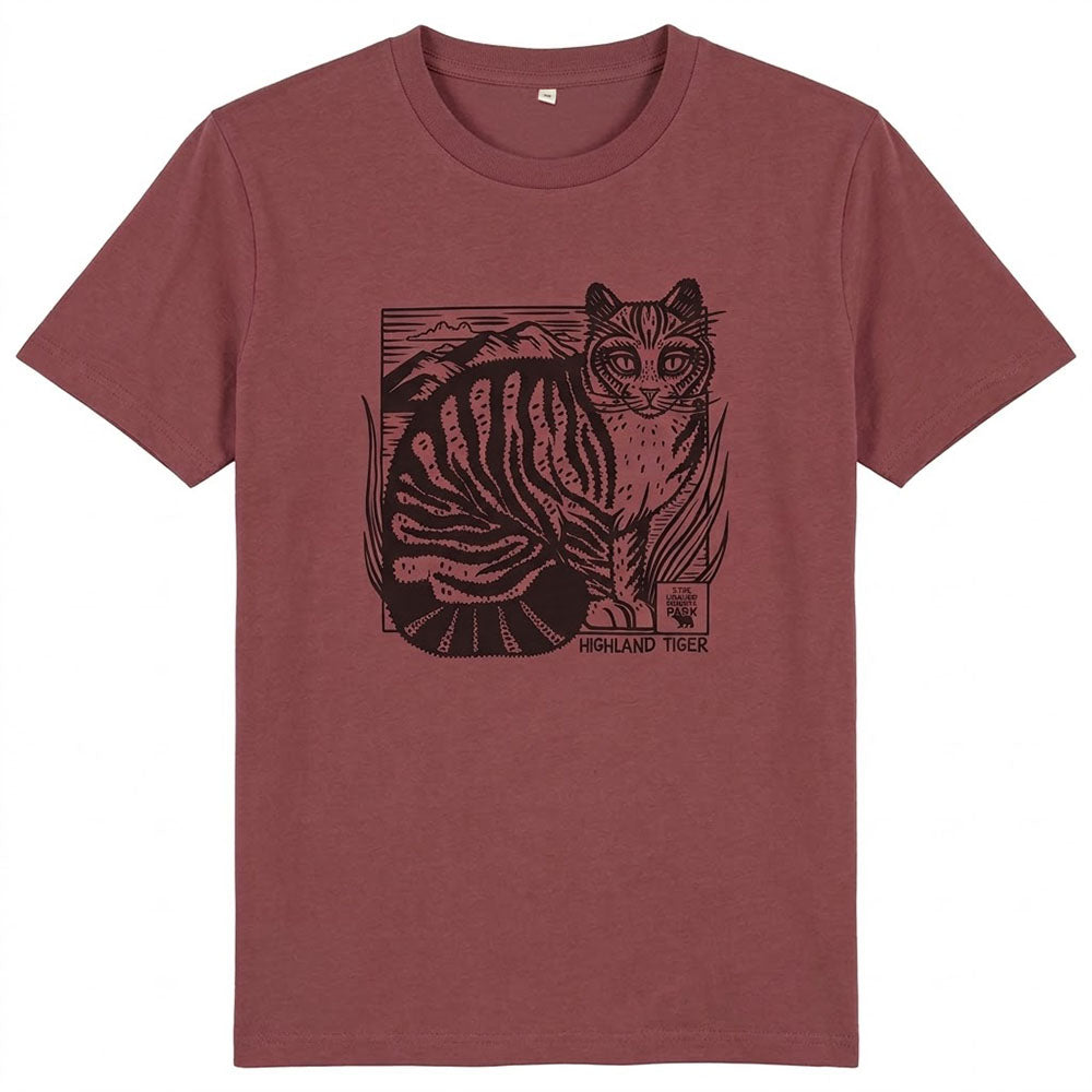 Highland Wildlife Park Highland tiger t-shirt - Red Wine