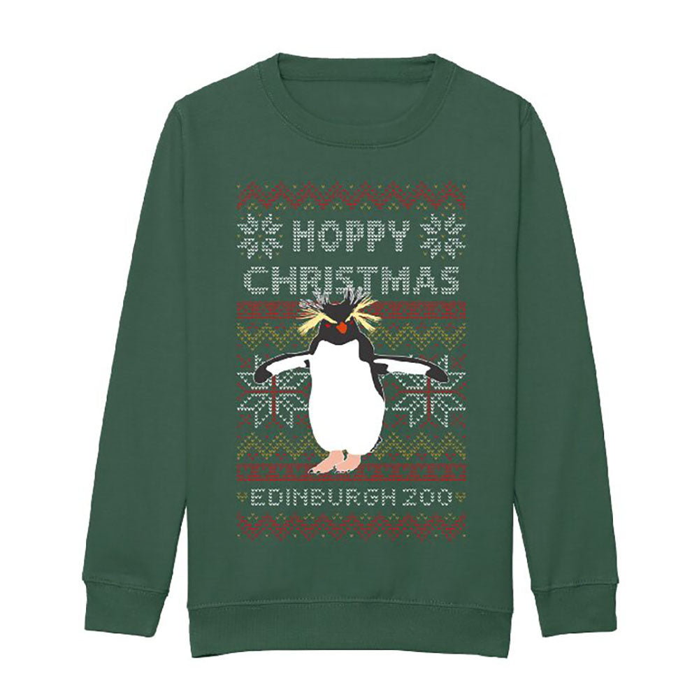 Edinburgh Zoo Northern Rockhopper Christmas Jumper - Green