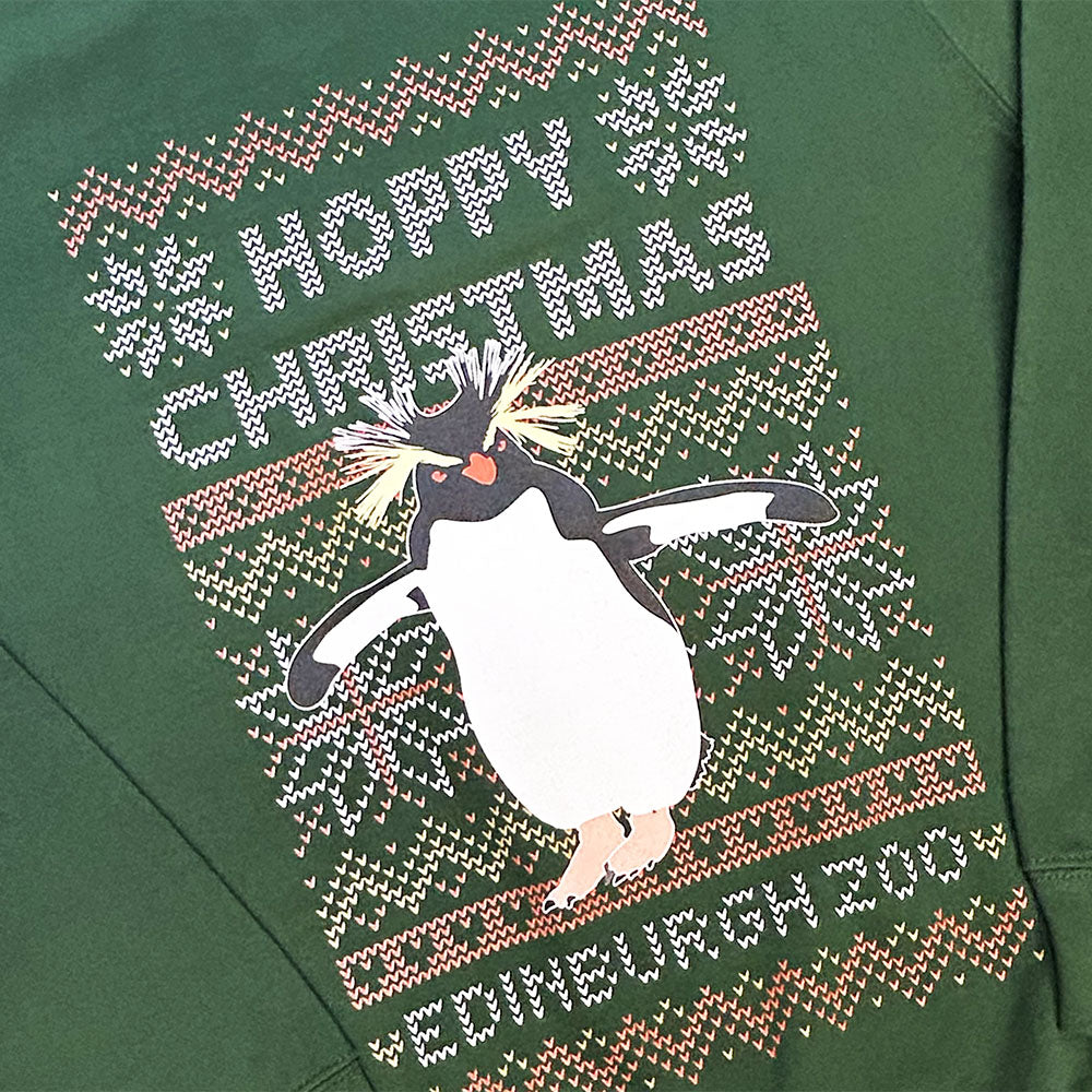 Edinburgh Zoo Northern Rockhopper Christmas Jumper - Green