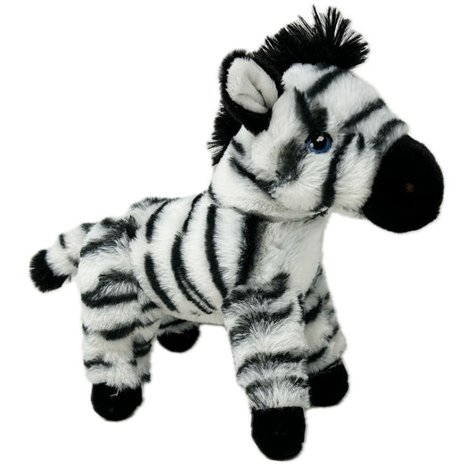 This 20cm Zebra Eco Soft Toy is a playful and eco-friendly addition to any collection. Made from environmentally friendly materials, it's perfect for both kids and adults to cuddle with. Show your love for the environment and wild animals with this quirky and fun soft toy!