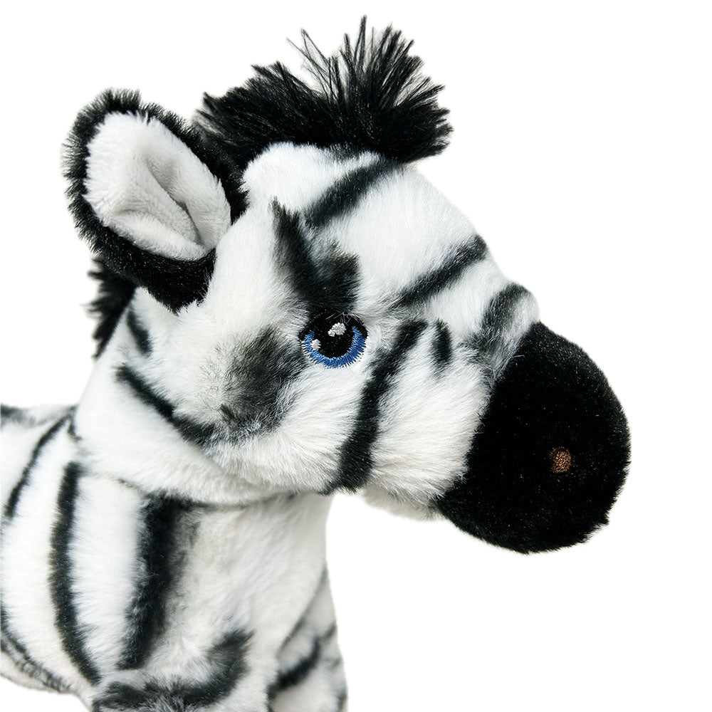 This 20cm Zebra Eco Soft Toy is a playful and eco-friendly addition to any collection. Made from environmentally friendly materials, it's perfect for both kids and adults to cuddle with. Show your love for the environment and wild animals with this quirky and fun soft toy!