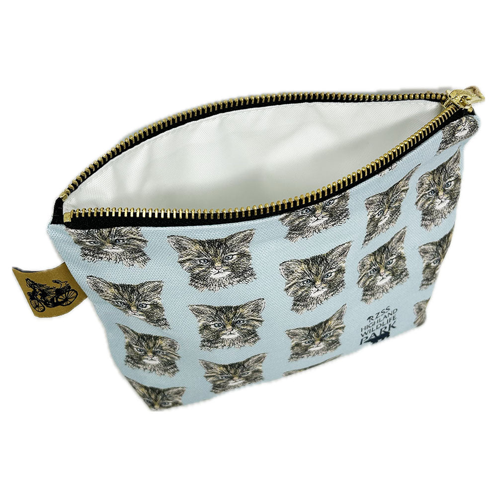 Wildcat Kitten Wash Bag by Catherine Redgate