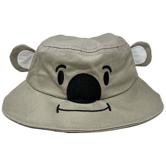 Make your little one go wild with the Edinburgh Zoo Koala Bucket Hat! Crafted with 100% cotton, this adorable hat features the iconic Koala ears and cheeky face with Edinburgh Zoo embroidery. Protect your child's head from the sun while they show off their love for these cuddly creatures. Perfect for a day at the zoo or a casual walk in the park.