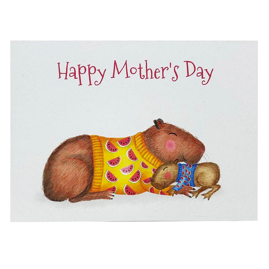 Capybara Mother's Day Greeting Card