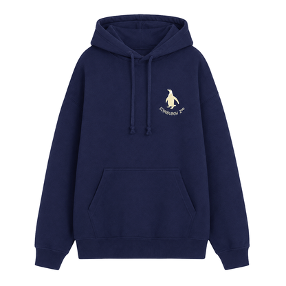 Edinburgh Zoo penguin hooded sweatshirt - navy/rose gold