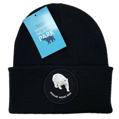 Polar Bear Beanie Navy - Highland Wildlife Park