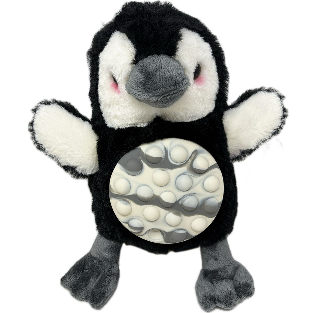 Poppykins sensory mini penguin soft toy - 20cm