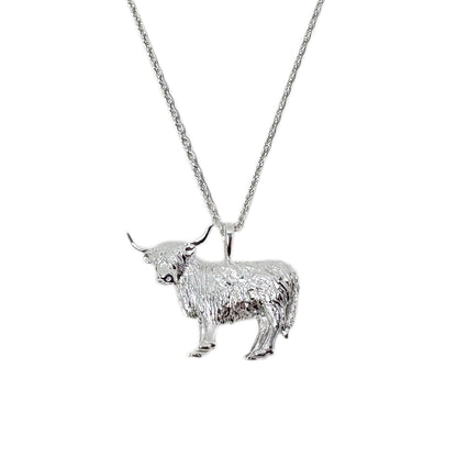 Reeves & Reeves Highland Cow Silver Necklace