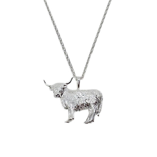 Reeves & Reeves Highland Cow Silver Necklace