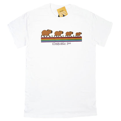 Edinburgh Zoo capybara rainbow t-shirt - white