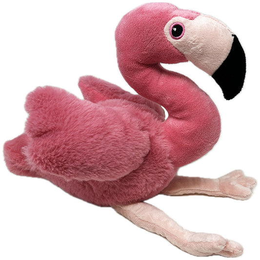 Go green with the Flamingo Eco 23cm soft toy! Made from recycled materials, this soft toy features a long plush body, short plush legs and neck, and a black beak for extra detail. Embrace sustainability in a playful way!