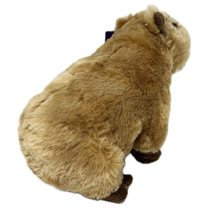 Get your paws on this Capybara soft toy. Thick plush fur, fluffy ears, a soft felt nose and hooded eyes captures the quirkiness of the delightful Capybara. Stuffed with PET recycled material to make this furry pal not only adorable but also environmentally friendly.