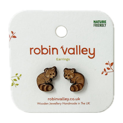 These Little Red Panda Cherrywood Earrings will make a statement without leaving a big pawprint. Perfectly petite at 1.1 x 1.2 cm, these delicate accessories are responsibly presented in eco-friendly packaging. Steal the spotlight with these unique and cute earrings!

Learn more about our Red Pandas here.